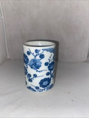 Blue Floral Porcelain Tumbler
